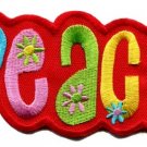 Peace sign hippie applique iron-on patch small S-31