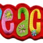 Peace sign hippie applique iron-on patch small S-31