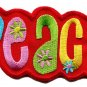 Peace sign hippie applique iron-on patch small S-31