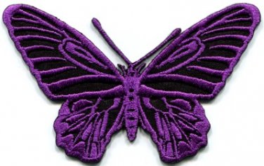 Butterfly hippie retro 70s applique iron-on patch S-175