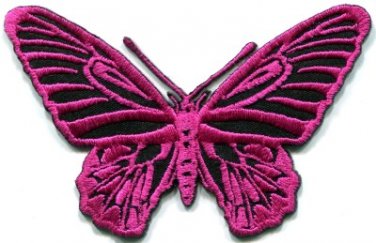 Butterfly hippie retro 70s applique iron-on patch S-176