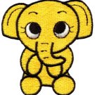 Elephant baby yellow applique iron-on patch S-216