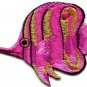 Angelfish fish pink applique iron-on patch new S-221
