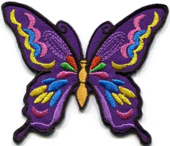 Butterfly insect boho hippie retro love peace applique iron-on patch new G-88