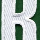 Letter R english alphabet language school applique iron-on patch new S-872