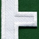 Letter F english alphabet language school applique iron-on patch new S-852