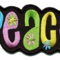 Peace hippie retro boho flower power weed love applique iron-on patch Small S-30
