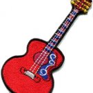 Guitar acoustic flamenco musical instrument applique iron-on patch new S-487
