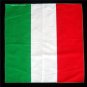 Italian national flag bandana handkerchief headwrap head wrap biker 20X20 in.