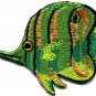 Angelfish fish green applique iron-on patch new S-224
