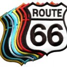 Lot of 8 Route 66 retro muscle cars 60s americana USA appliques iron-on patches