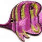 Angelfish fish aquatic wildlife pink applique iron-on patch new S-286