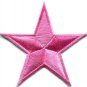 Star hippie 70s retro disco fab superstar pink applique iron-on patch new S-152