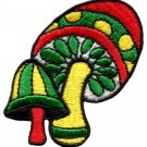 Mushroom boho 70s hippie retro love peace weed pot applique iron-on patch S-80