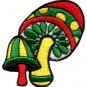 Mushroom boho 70s hippie retro love peace weed pot applique iron-on patch S-80