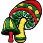 Mushroom boho 70s hippie retro love peace weed pot applique iron-on patch S-80