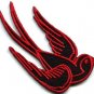 Bird tattoo swallow dove swiftlet sparrow biker applique iron-on patch Lg. S-357