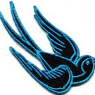 Bird tattoo swallow dove swiftlet sparrow biker applique iron-on patch Lg. S-360