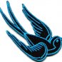 Bird tattoo swallow dove swiftlet sparrow biker applique iron-on patch Lg. S-360