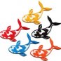 Lot of 5 Japanese koi carp fish tattoo Japan yellow appliques iron-on patches