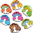 Lot of 7 mushroom boho hippie retro love peace weed appliques iron-on patches