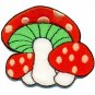 Lot of 7 mushroom boho hippie retro love peace weed appliques iron-on patches