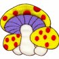 Lot of 7 mushroom boho hippie retro love peace weed appliques iron-on patches