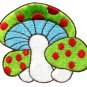 Lot of 7 mushroom boho hippie retro love peace weed appliques iron-on patches