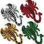 Lot of 4 scorpion biker tattoo Muay Thai kickboxing appliques iron-on patches