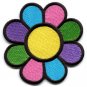 Flower power boho hippie retro love peace weed applique iron-on patch med. S-116