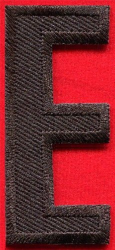 Letter E english alphabet language school applique iron-on patch new S-877