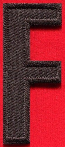 Letter F english alphabet language school applique iron-on patch new S-878