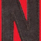 Letter N english alphabet language school applique iron-on patch new S-886