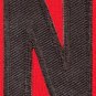 Letter N english alphabet language school applique iron-on patch new S-886