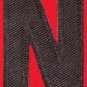 Letter N english alphabet language school applique iron-on patch new S-886