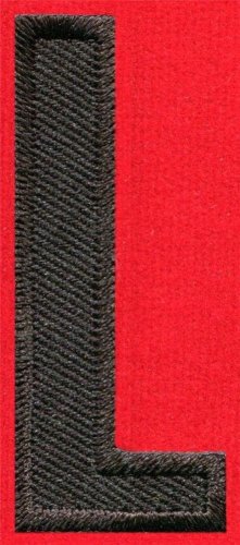 Letter L english alphabet language school applique iron-on patch new S-884