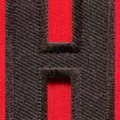 Letter H english alphabet language school applique iron-on patch new S-880