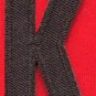 Letter K english alphabet language school applique iron-on patch new S-883