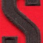 Letter S english alphabet language school applique iron-on patch new S-891