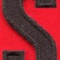 Letter S english alphabet language school applique iron-on patch new S-891