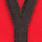 Letter Y english alphabet language school applique iron-on patch new S-897