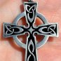 Celtic Cross Irish goth tattoo druids wicca pagan pewter pendant necklace new