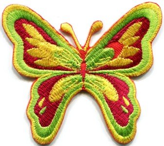 Butterfly insect boho hippie retro love sew sewing applique iron-on patch S-180