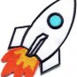 Rocket missile spacecraft aircraft outer space ufo applique iron-on patch S-674