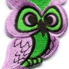 Owl bird of prey hoot animal wildlife applique iron-on patch new S-684
