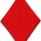 Red diamond suit playing cards biker retro poker applique iron-on patch S-656