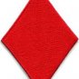 Red diamond suit playing cards biker retro poker applique iron-on patch S-656