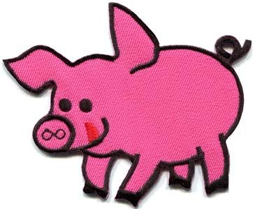 Pig sow hog swine boar livestock farm animal applique iron-on patch new S-688