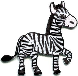 Zebra african equid wild horse safari wildlife applique iron-on patch new S-669