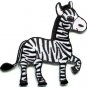 Zebra african equid wild horse safari wildlife applique iron-on patch new S-669